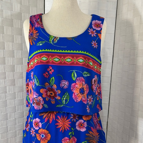 Rabbit Rabbit Rabbit Blue and Red Floral Dress - Picture 2 of 9